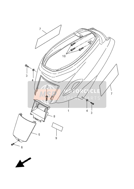 Yamaha CW50E 2013 Side Cover for a 2013 Yamaha CW50E